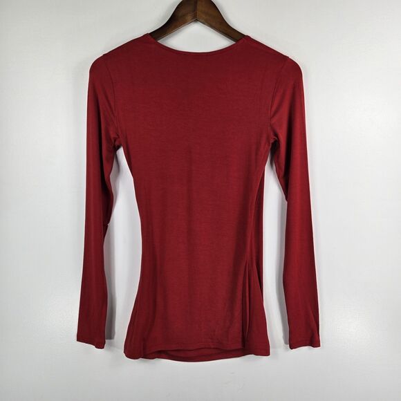 Universal Standard Women's Size 4XS/00-0 Red Faux Wrap Long Sleeve Top NWT - Picture 6 of 7